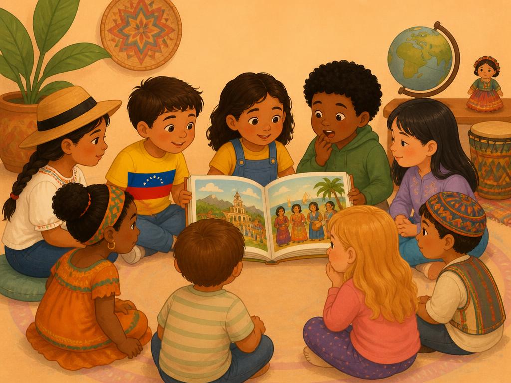 Niñas y niños sentados leyendo libros juntos